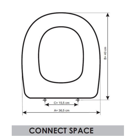 SEDILE WC IDEAL STANDARD  CONNECT SPACE ADATTABILE IN RESIWOOD