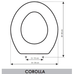 Abattant WC Ideal Standard Corolla adaptable en Resiwood