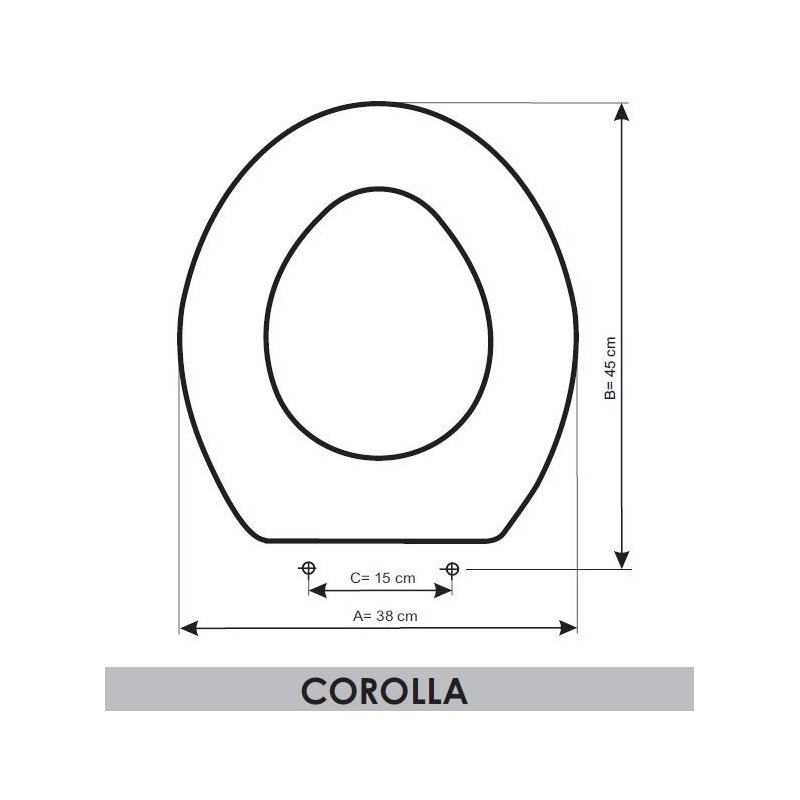 Abattant WC Ideal Standard Corolla adaptable en Resiwood