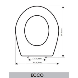 Abattant WC Ideal Standard Ecco adaptable en Resiwood