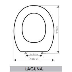 Abattant WC Ideal Standard Laguna adaptable en Resiwood