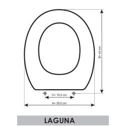 Toilet Seat Ideal Standard Laguna adaptable in Resiwood