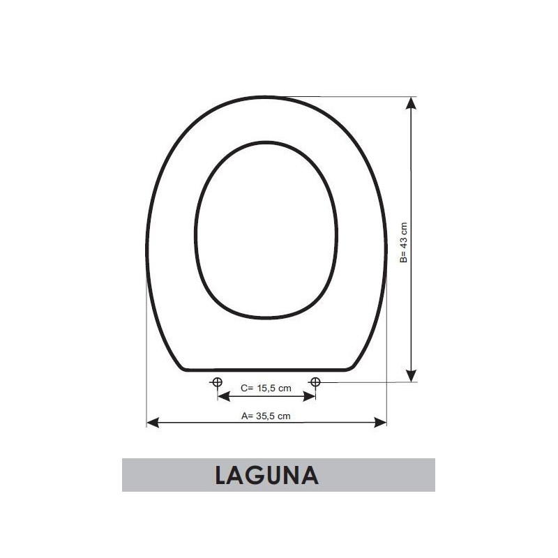 Sedile WC Ideal Standard Laguna adattabile in Resiwood