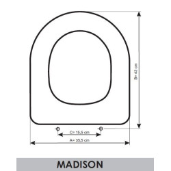 Tapa WC Ideal Standard Madison adaptable en Resiwood