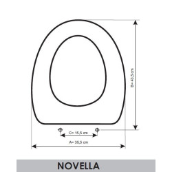 Toilet Seat Ideal Standard Novella adaptable in Resiwood