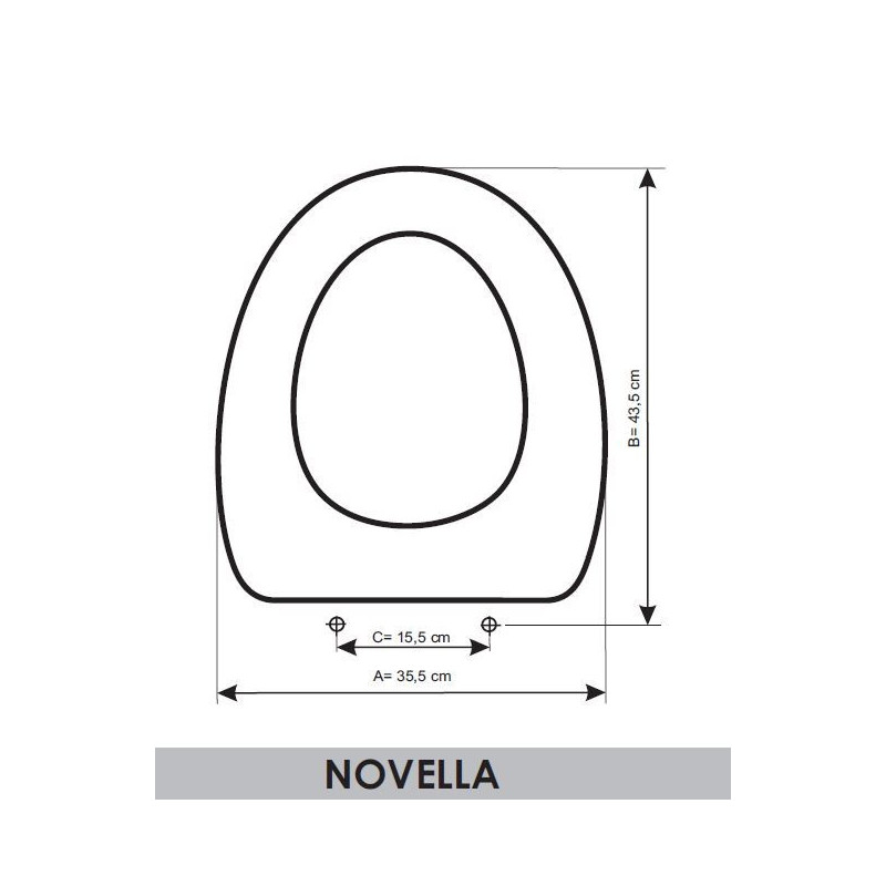 Tapa WC Ideal Standard Novella adaptable en Resiwood