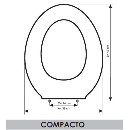 Sedile WC Roca Compacto adattabile in Resiwood