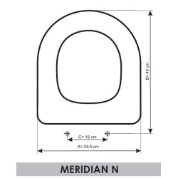 Abattant WC Roca Meridian N adaptable en Resiwood