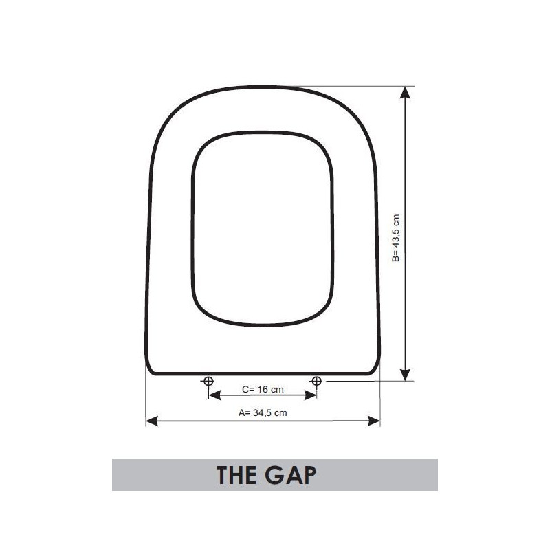Tapa WC Roca The Gap adaptable en Resiwood