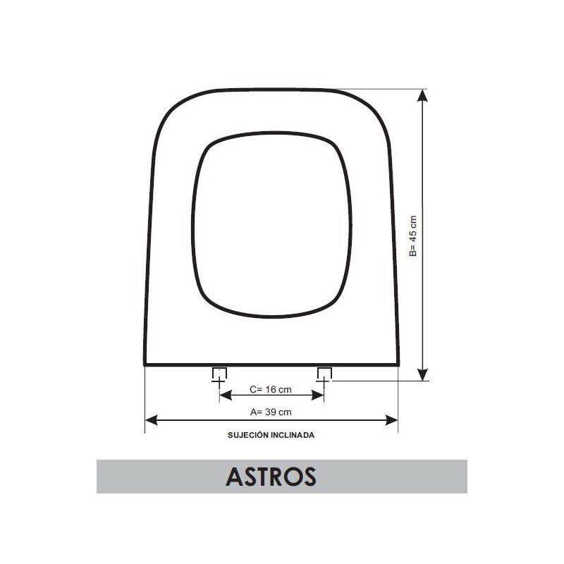 Toilet Seat Jacob Delafon Astros adaptable in Resiwood