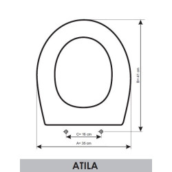 Toilet Seat Jacob Delafon Atila adaptable in Resiwood