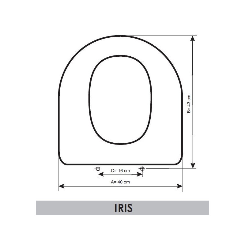 Toilet Seat Jacob Delafon Iris adaptable in Resiwood