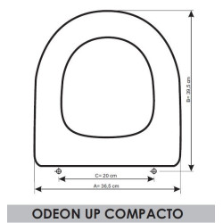 Abattant WC Jacob Delafon Odeon Up Compact adaptable en Resiwood