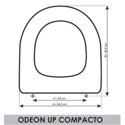 Toilet Seat Jacob Delafon Odeon Up Compact adaptable in Resiwood