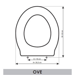 Toilet Seat Jacob Delafon Ove adaptable in Resiwood