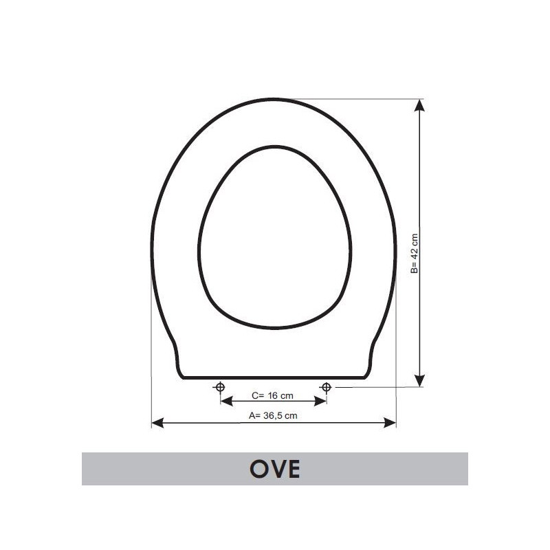 Toilet Seat Jacob Delafon Ove adaptable in Resiwood