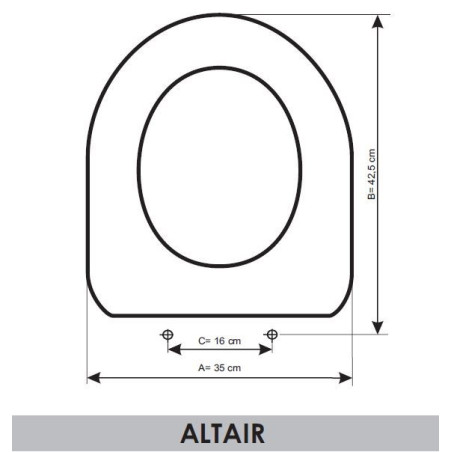 Asiento tapa wc adaptable para el modelo Altair de Jacob Delafon.