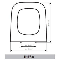 Tapa WC Jacob Delafon Thesa adaptable en Resiwood