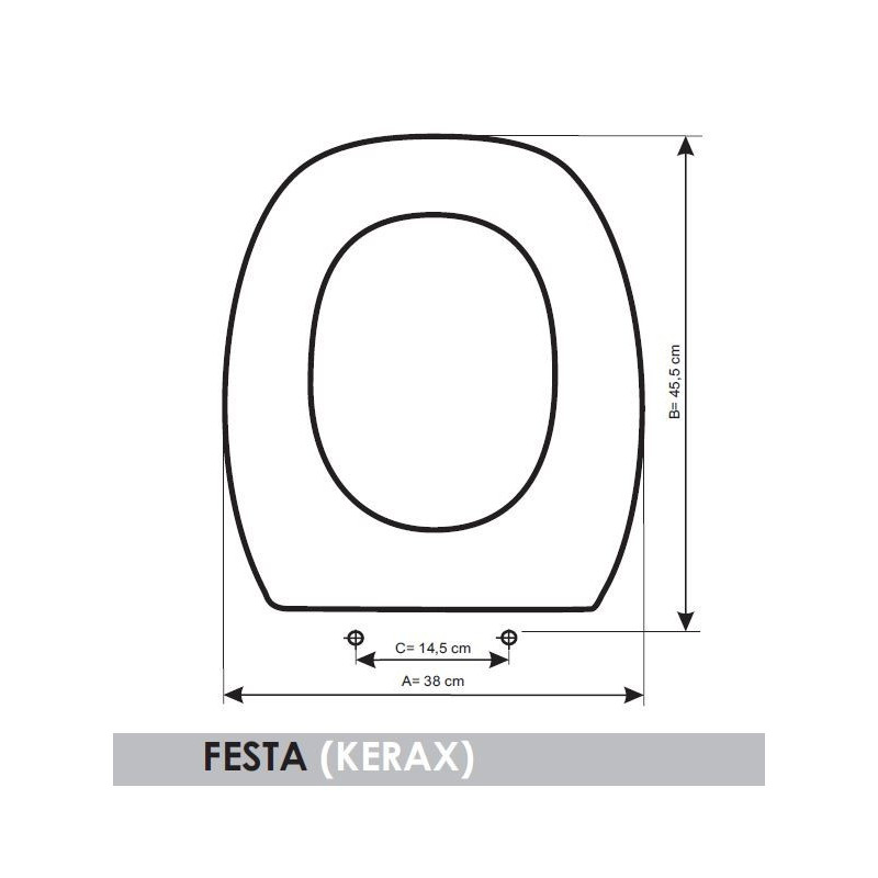 TAPA WC KERAX  FESTA ADAPTABLE EN RESIWOOD