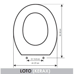 SEAT WC KERAX LOTO ADAPTABLE IN RESIWOOD