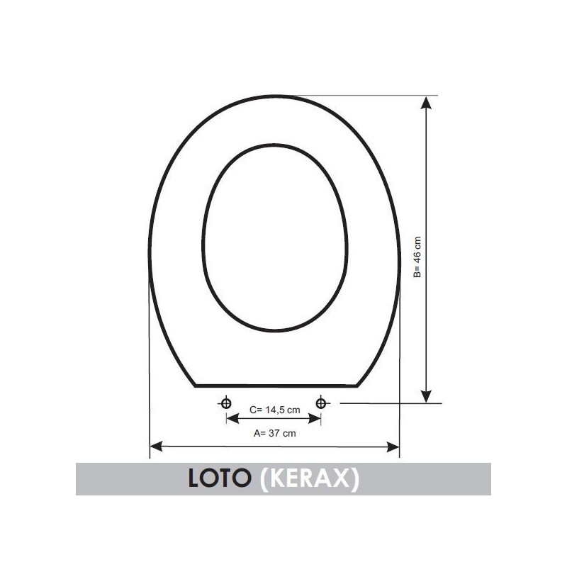 SEDILE WC KERAX LOTO ADATTABILE IN RESIWOOD