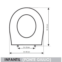 ABATTANT DU WC PONTE GIULIO INFANTIL ADAPTABLE IN RESIWOOD