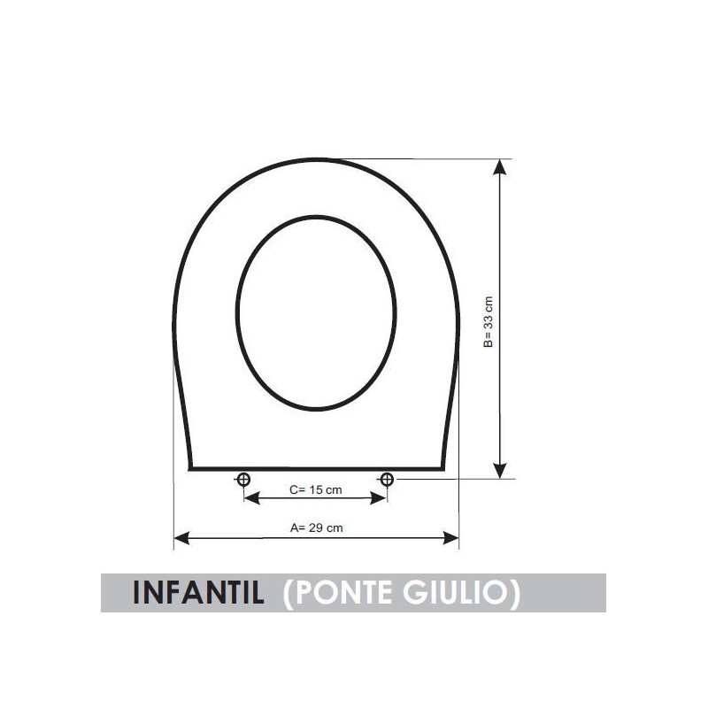 SEDILE WC PONTE GIULIO INFANTIL ADATTABILE IN RESIWOOD