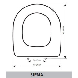 Toilet Seat Sangrá Siena adaptable in Resiwood