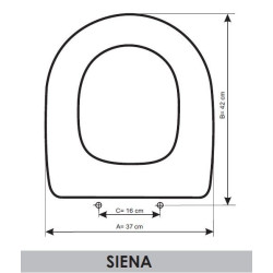 Sedile WC Sangrá Siena adattabile in Resiwood