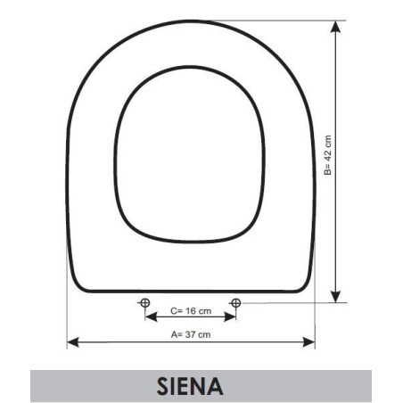 Sedile WC Sangrá Siena adattabile in Resiwood