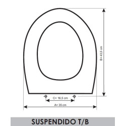 TAPA WC SANGRÁ SUSPENDIDO T/B ADAPTABLE EN RESIWOOD