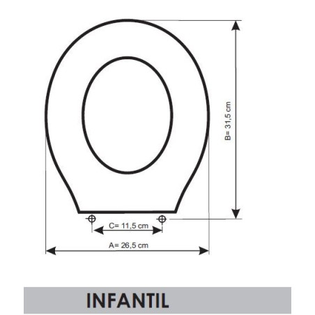 SEDILE WC VALADARES PER BAMBINI ADATTABILE IN RESIWOOD