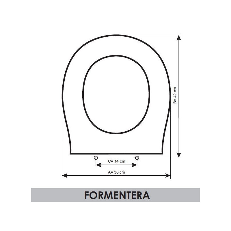 SEDILE WC BATHCO FORMENTERA ADATTABILE IN RESIWOOD