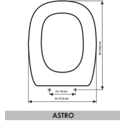 Sedile WC Bellavista Astro adattabile in Resiwood