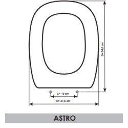 Toilet Seat Bellavista Astro adaptable in Resiwood