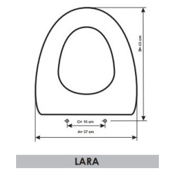 Tapa WC Bellavista Lara adaptable en Resiwood