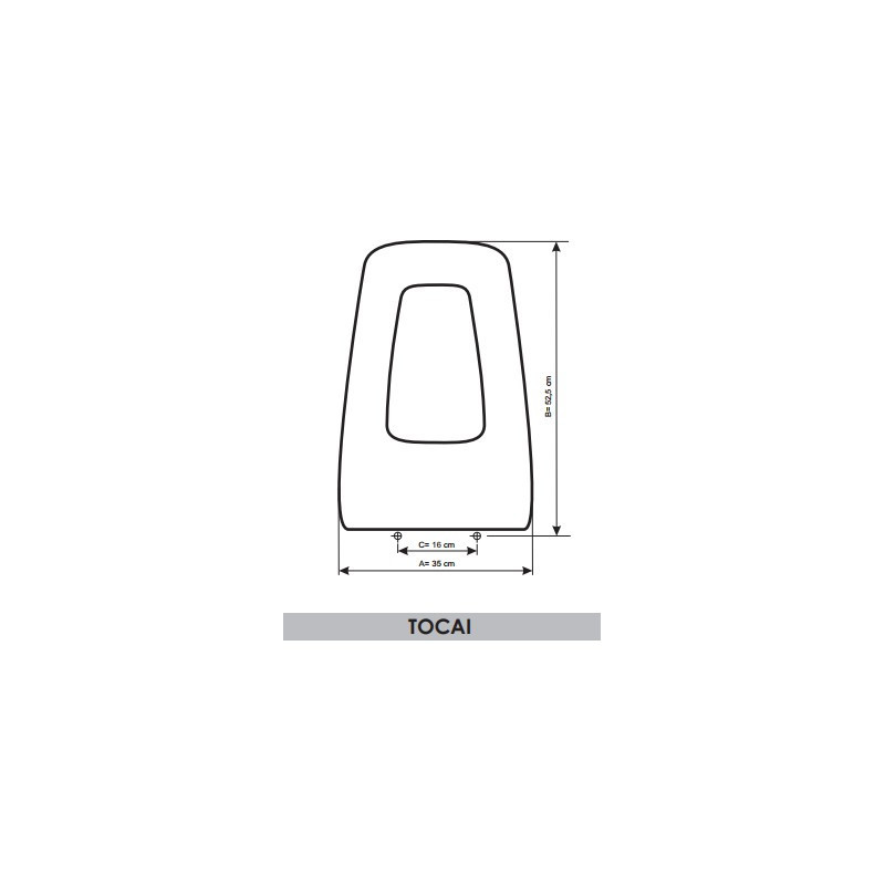 Abattant WC Bellavista Tocai adaptable en Resiwood