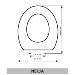 Toilet Seat Bellavista Nerja adaptable in Resiwood