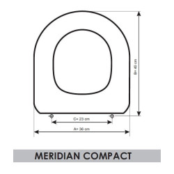 ABATTANT DU WC ROCA MERIDIAN COMPACT ADAPTABLE IN RESIWOOD