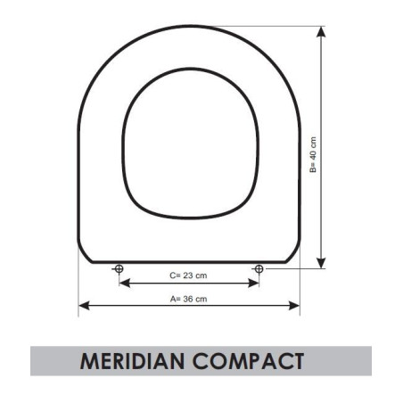 Tapa de WC Roca Meridian N Compact original