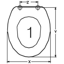 SEDILE WC GSI OCEANO ADATTABILE IN DUROPLAST