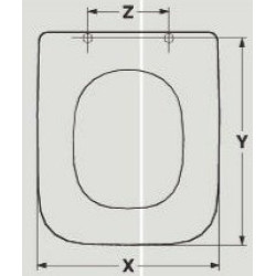 SEDILE WC GSI TRACCIA BIG 50  ADATTABILE IN MDF LACCATO